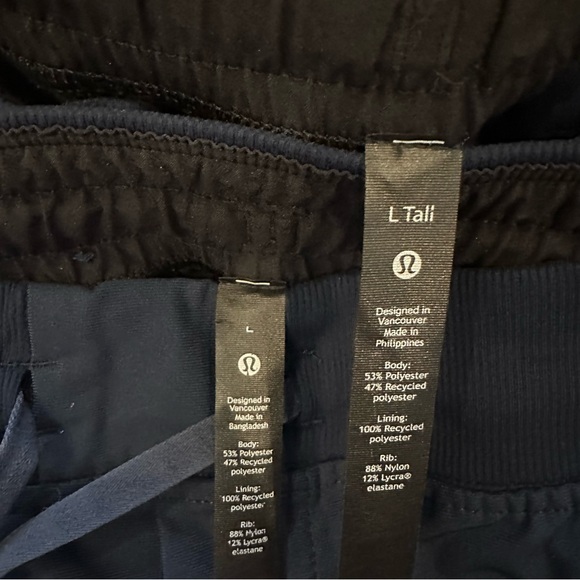 Lot Of 2 Lululemon Pants ABC Jogger Men’s Large & Large Tall Navy Blue - Picture 2 of 4